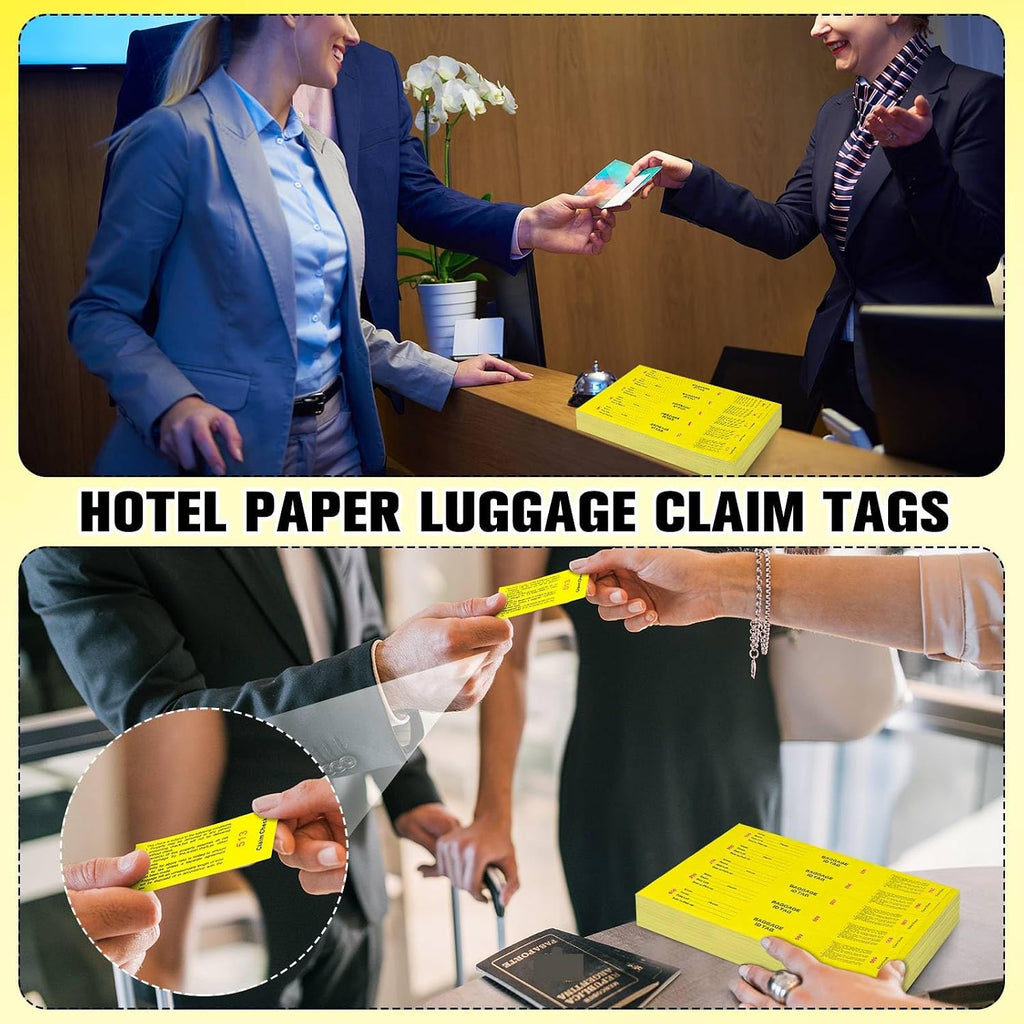 Feifeiya 1000 - Etiquetas de identificación para equipaje de hotel con