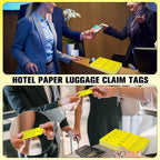 Feifeiya 1000 - Etiquetas de identificación para equipaje de hotel con