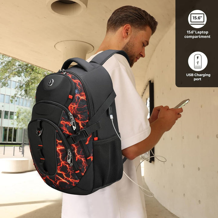Mochila para computadora portátil Swissdigital con puerto de carga...