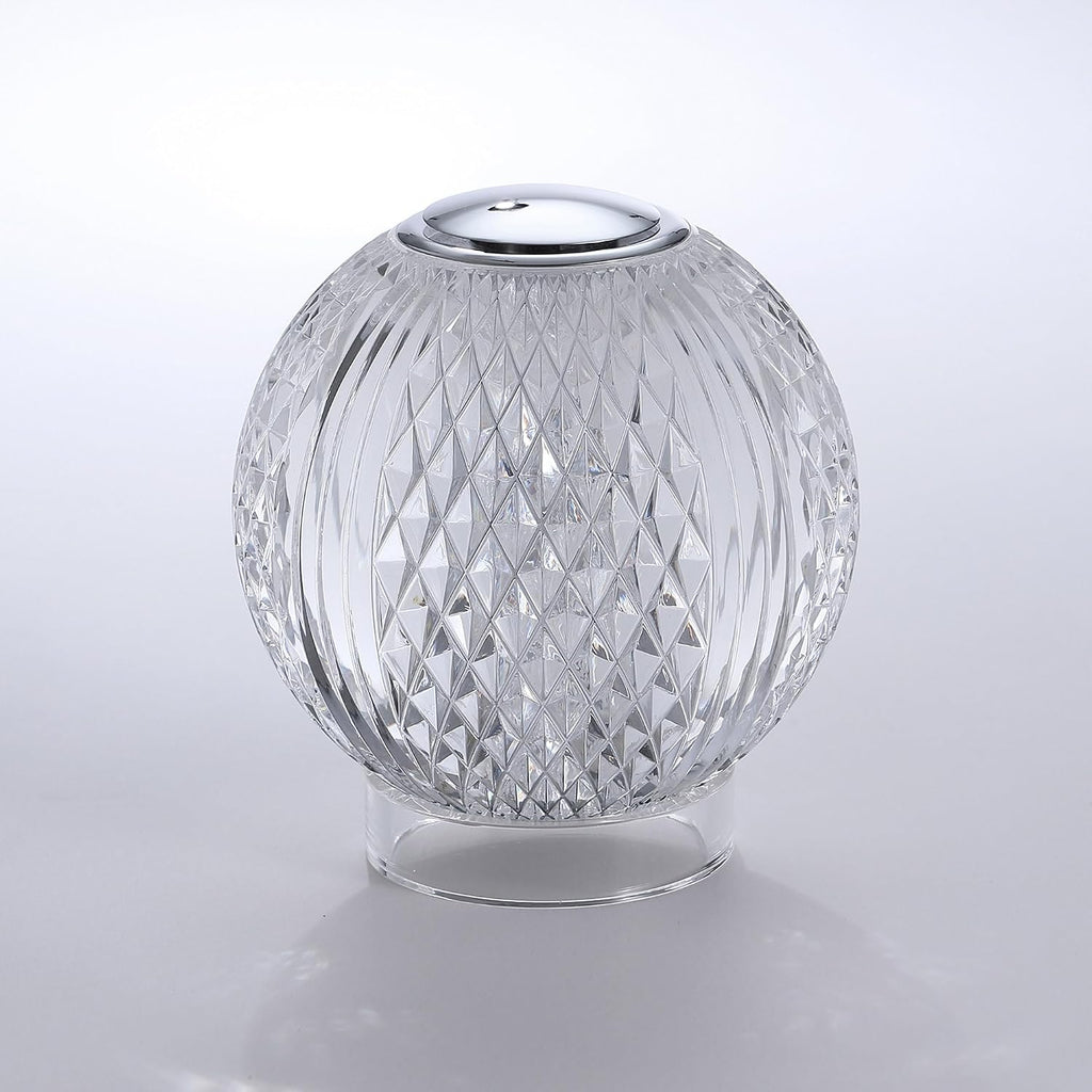 Lámpara Alora Lighting Kuzco Marni - Lámpara de mesa LED de 4 pulgadas, níquel pulido, acrílico transparente
