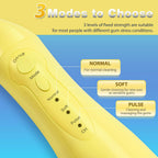 TOVENDOR Irrigador dental eléctrico de agua, hilo dental inalámbrico, irrigador oral IPX7, Amarillo