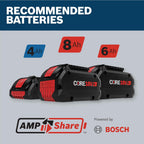 BOSCH GSB18V-65N Taladro martillo sin escobillas de 1/2 pulgada - 575 pulgadas-libras Par máximo, control de retroceso conmutable, selector de modo rápido, luces de trabajo LED duales, portabrocas