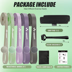 WHATAFIT Resistance Bands, Bandas de Asistencia para Dominadas de 5 Niveles para Entrenamiento