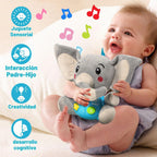 STEAM Life Peluche Musical Elefante con Luces, Bebés 0-36 Meses, Gris