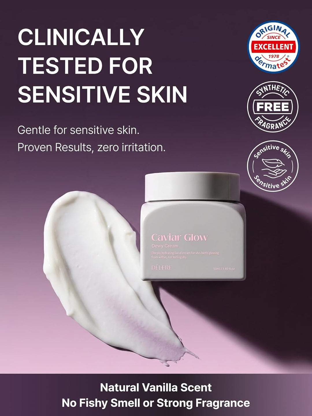 Delere Caviar Glow Dewy Cream | Crema hidratante de colágeno de cav...
