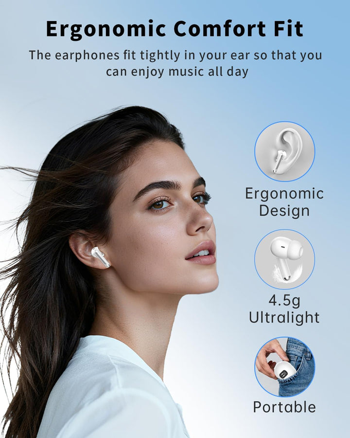 Auriculares inalámbricos, auriculares Bluetooth 5.4 con 50 horas de...