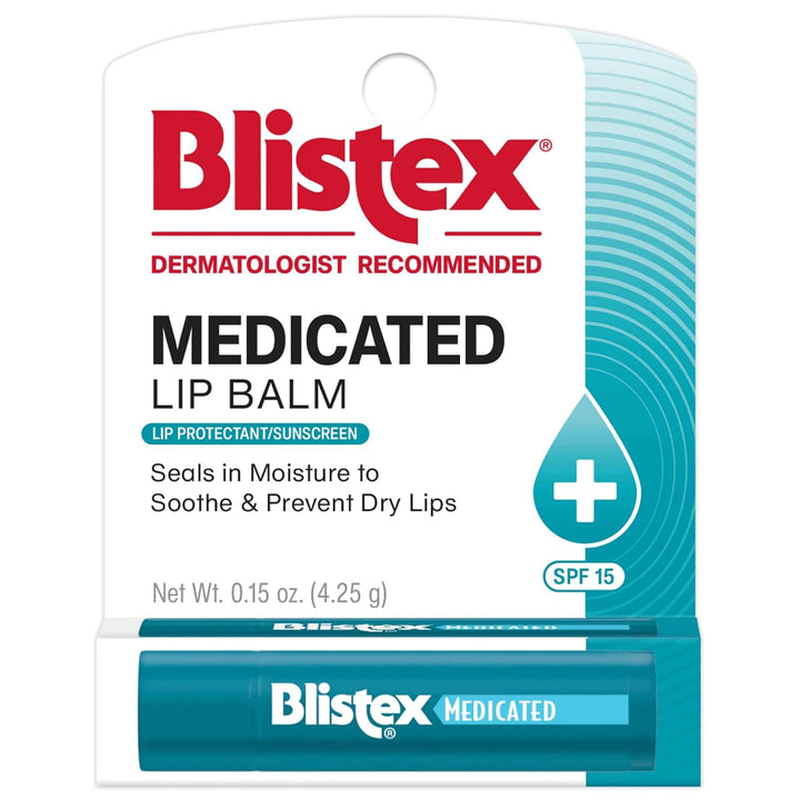 Blistex Bálsamo labial medicado, SPF 15, 0.15 oz, barra de tratamie...