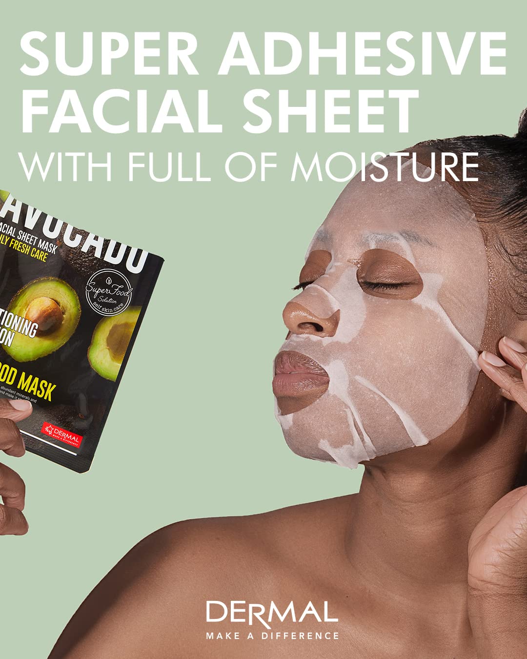 DERMAL Mascarillas faciales súper alimentarias para el cuidado de l...
