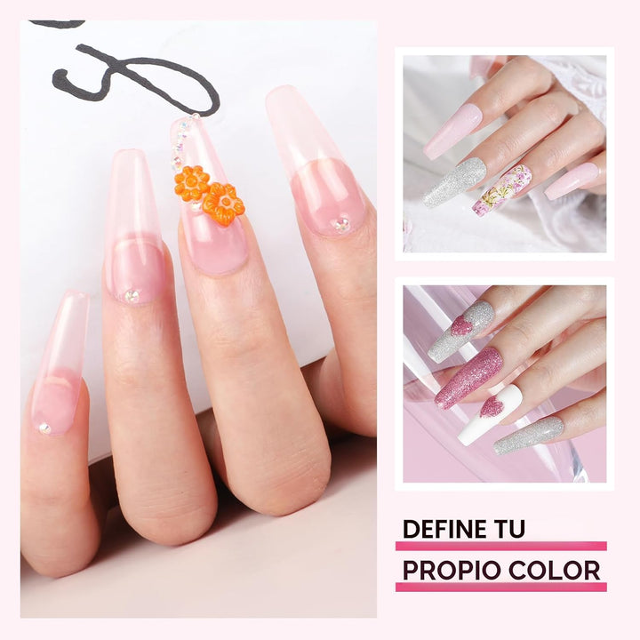 Kit de uñas acrílicas para principiantes con todo incluido, juego d...