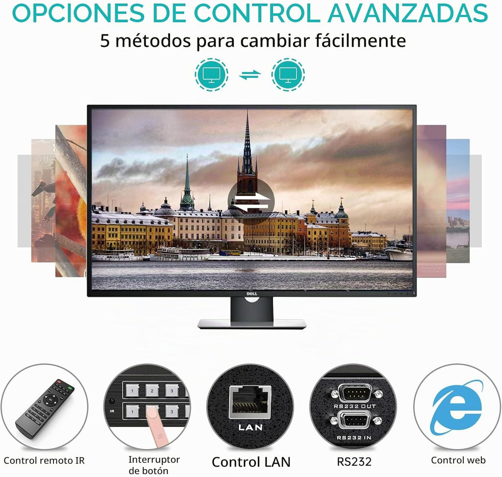 MT-VIKI Matriz HDMI 4K 4x4 con WEB y extracción de audio