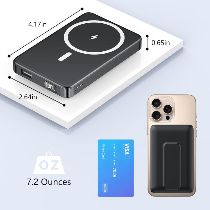 YUJE Banco de energía magnético, para batería MagSafe de 10000 mAh,...