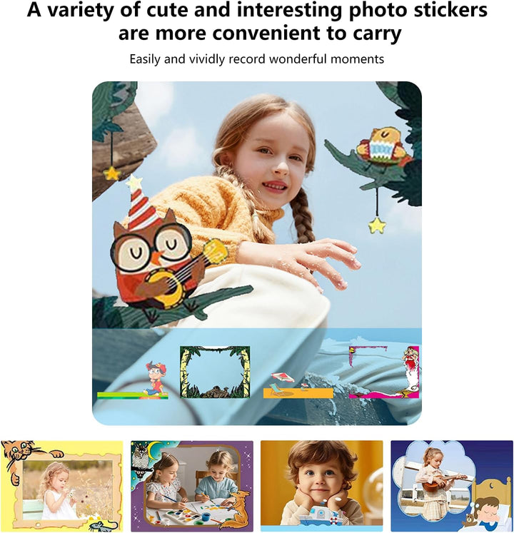 Cámara para niños con impresión instantánea y papel de impresión a...