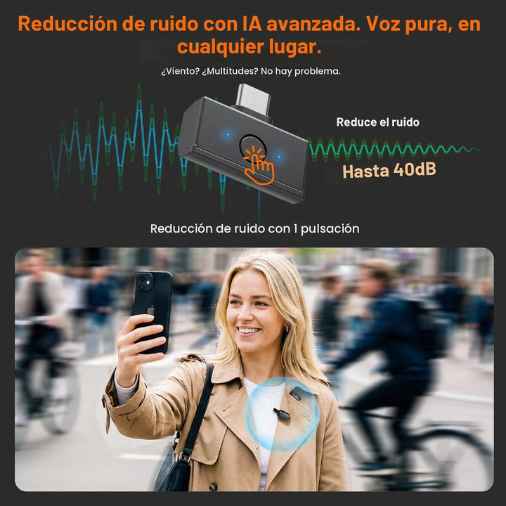 Saramonic Mini micrófono inalámbrico Air SE para iPhone 17\/16\/15...