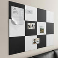 TSJOFFICE - Tablero de corcho grande para pared, tablero de anuncios de 48 x 36 pulgadas con 50 pasadores para decoración de oficina, tablero de alfileres, paquete de 12 azulejos de pared de fieltro