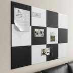 TSJOFFICE - Tablero de corcho grande para pared, tablero de anuncios de 48 x 36 pulgadas con 50 pasadores para decoración de oficina, tablero de alfileres, paquete de 12 azulejos de pared de fieltro