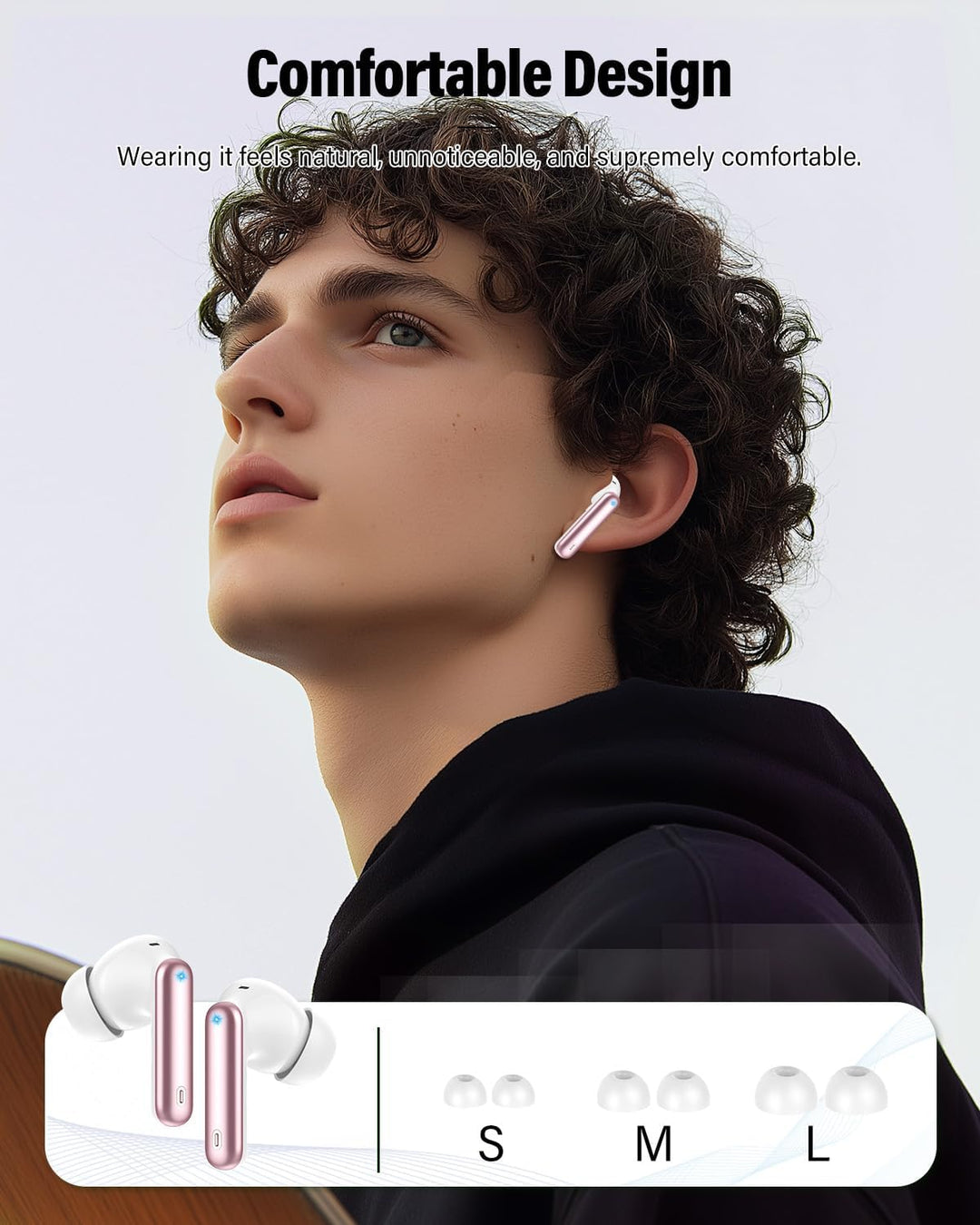 Auriculares inalámbricos, Bluetooth 5.4, auriculares estéreo con gr...