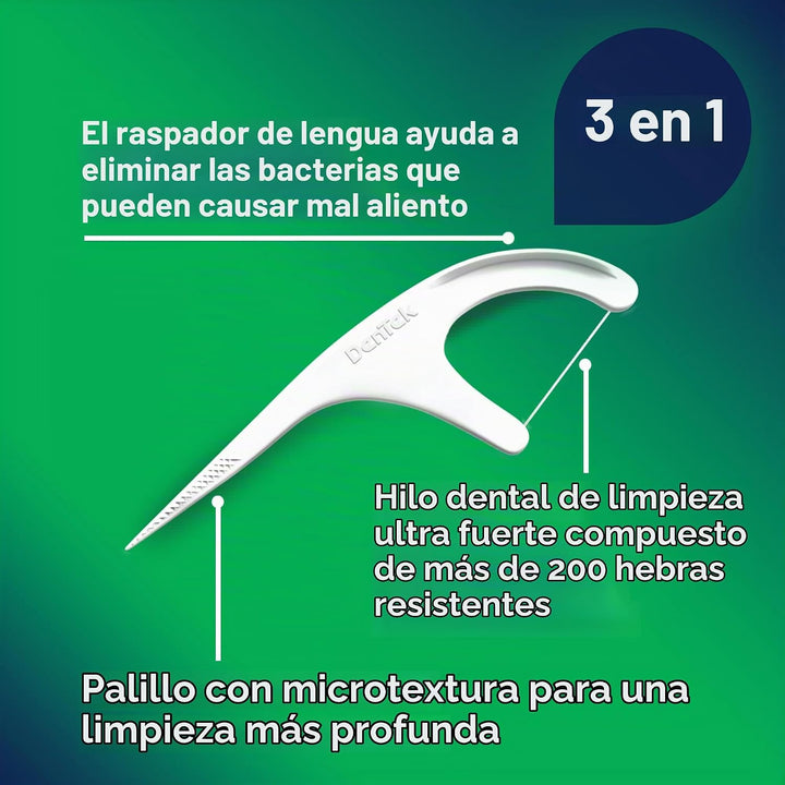 DenTek - Selecciones de hilo dental de limpieza avanzada Triple Cle...