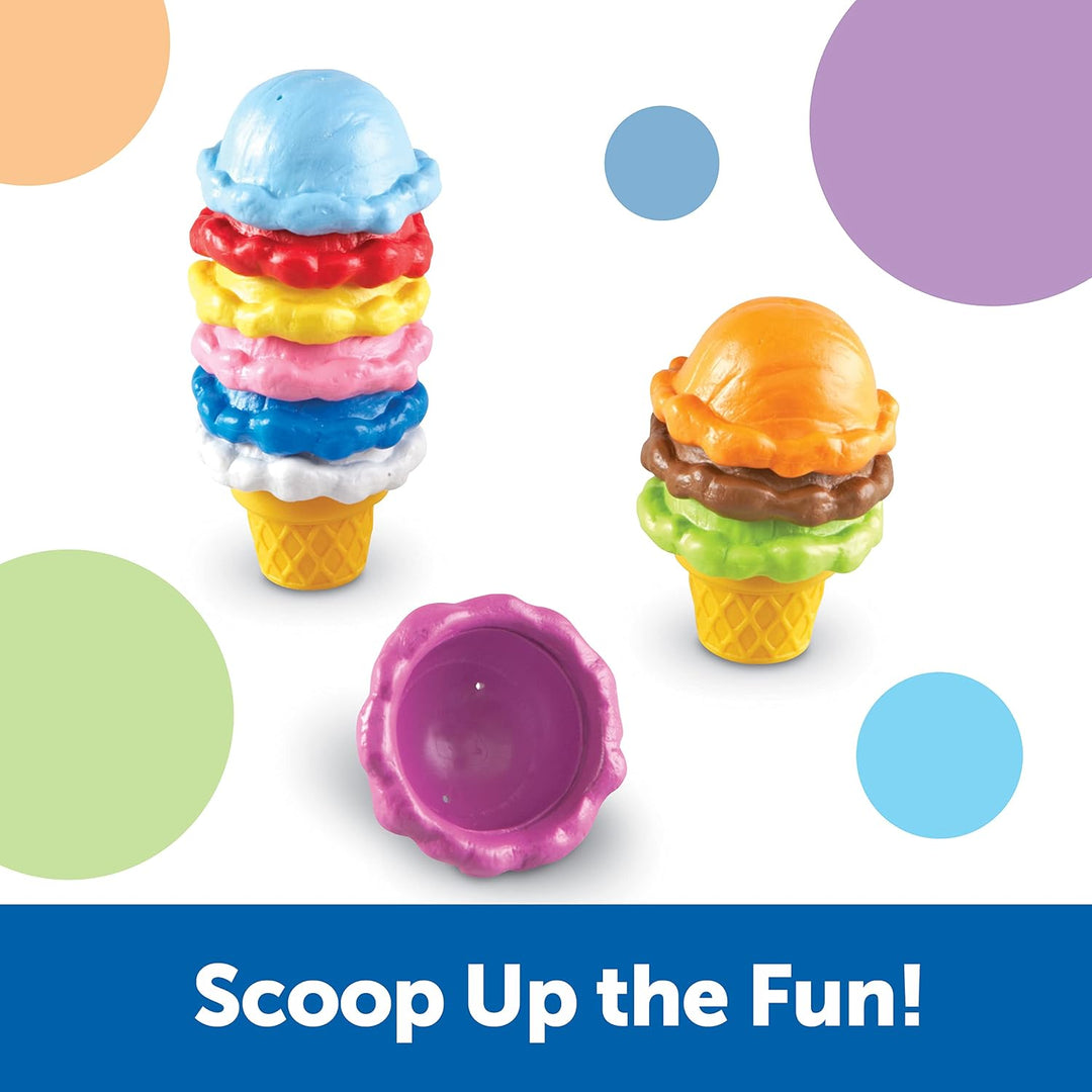 Learning Resources Smart Snacks Conos de Color Arcoíris - Cuchara d...