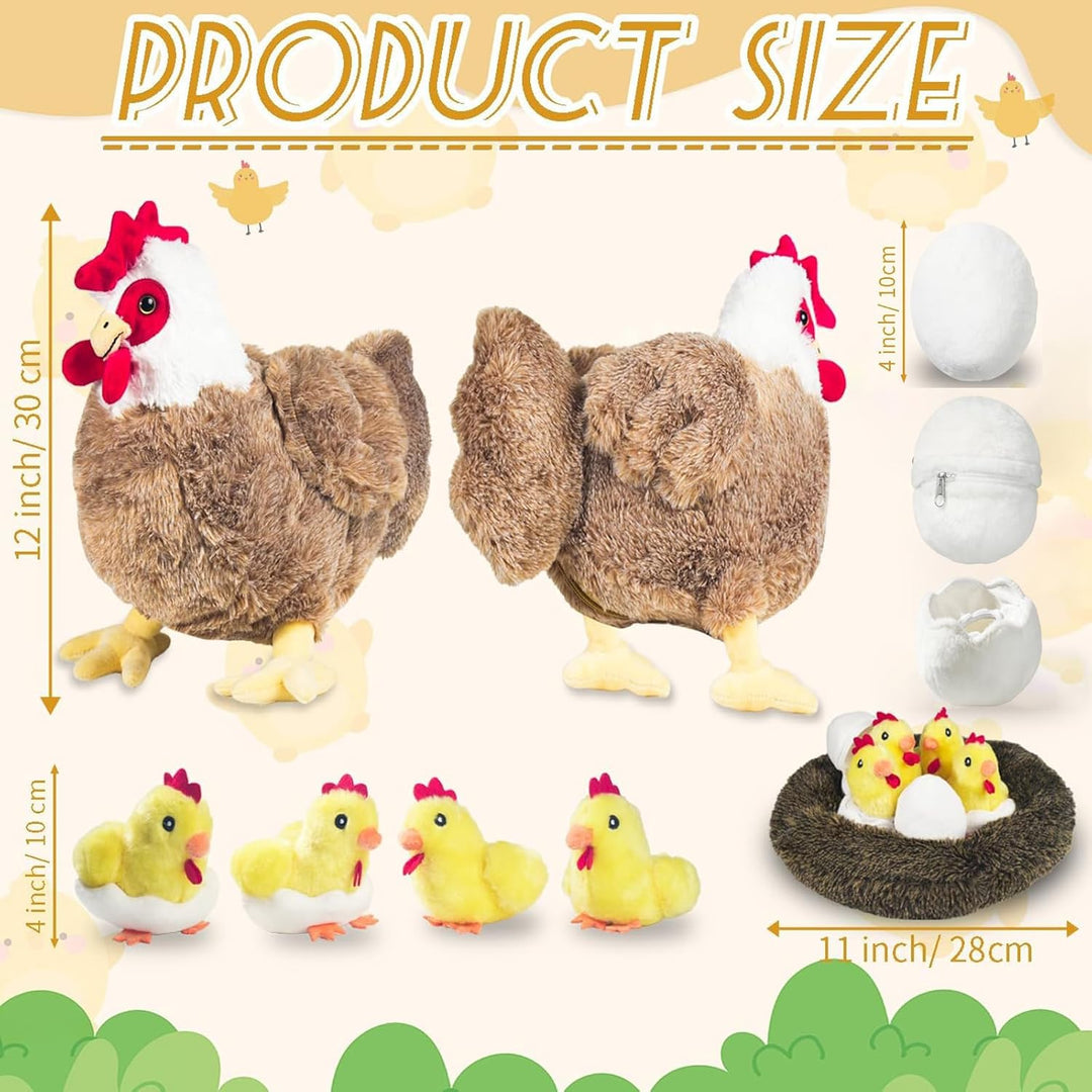 XYHQYB Peluche de pollo 9 en 1, juguetes de pollo de peluche para n...