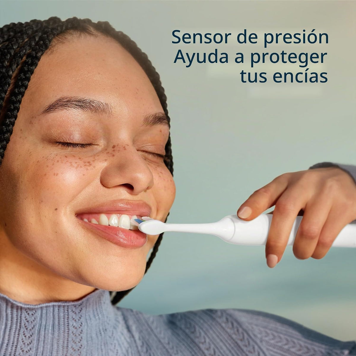 Philips Sonicare Cepillo de dientes eléctrico recargable 4200, 1 cabezal de