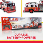 Liberty Imports Camión de bomberos RC – Camión de bomberos de juguete de control remoto