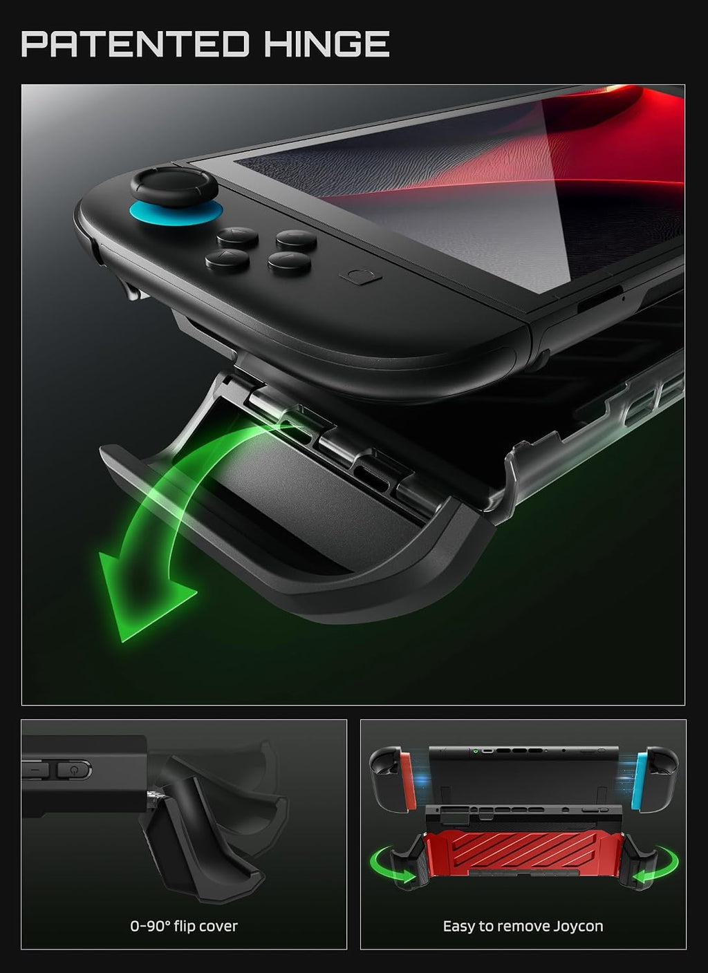 SUPCASE Funda para Nintendo Switch 2 2025, Joy Con Remove Friendly, rojo