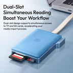 ULANZI Estuche para tarjetas de memoria DC01 y lector USB-C, 4 ranuras SD +