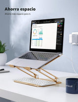 Lamicall - Soporte ajustable para laptop, portátil, soporte elevado...