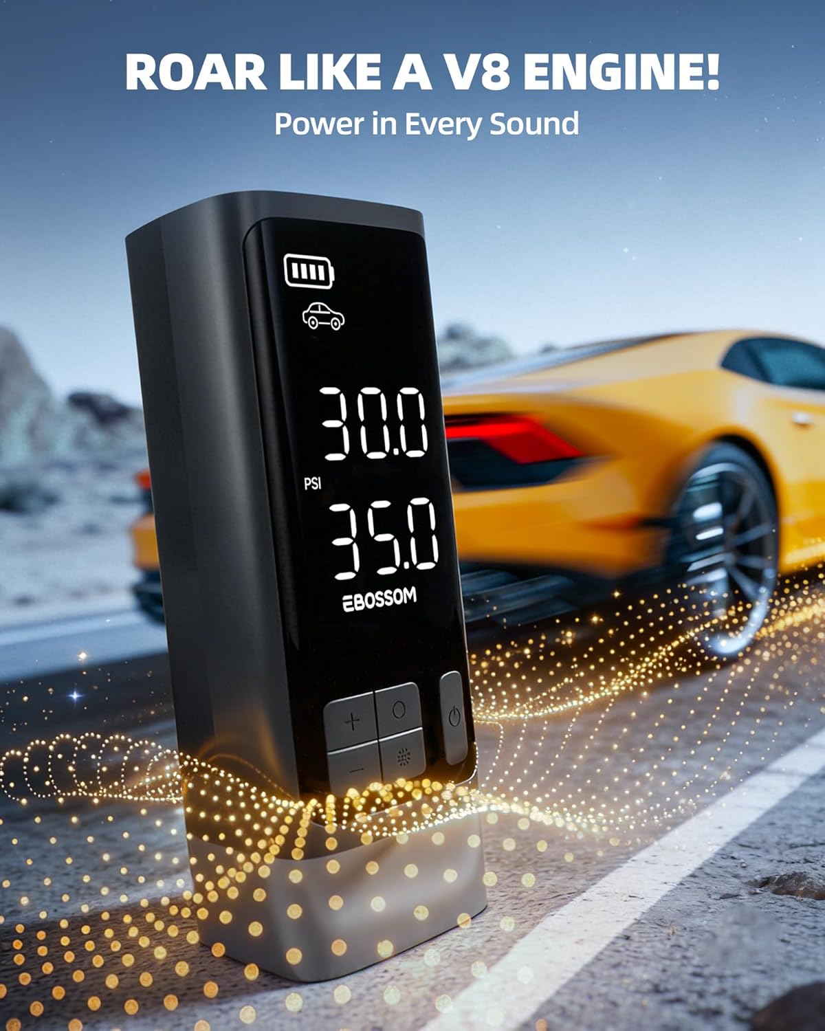 Inflador de neumáticos portátil con cilindro dual, compresor de air...