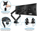 Mount-It! Soporte de escritorio con brazo para monitor doble, pantallas de
