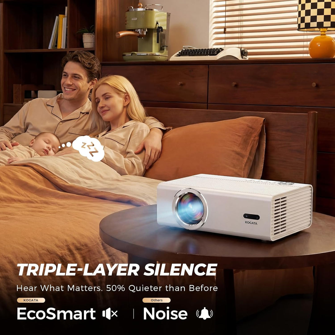 Proyector inteligente con WiFi y Bluetooth, proyector 4K compatible...