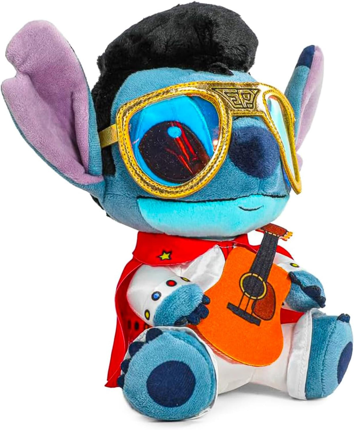 Disney Stitch - Juego de juguetes de peluche, paquete de 3 con peluches de 9 pulgadas para niños, niñas con puntada con disfraces de Elvis y calcomanías, más muñecas de felpa