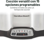 Hamilton Beach Set & Forget - Olla de cocción lenta programable de 4