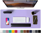 Almohadilla de escritorio de cuero y soporte para monitor
