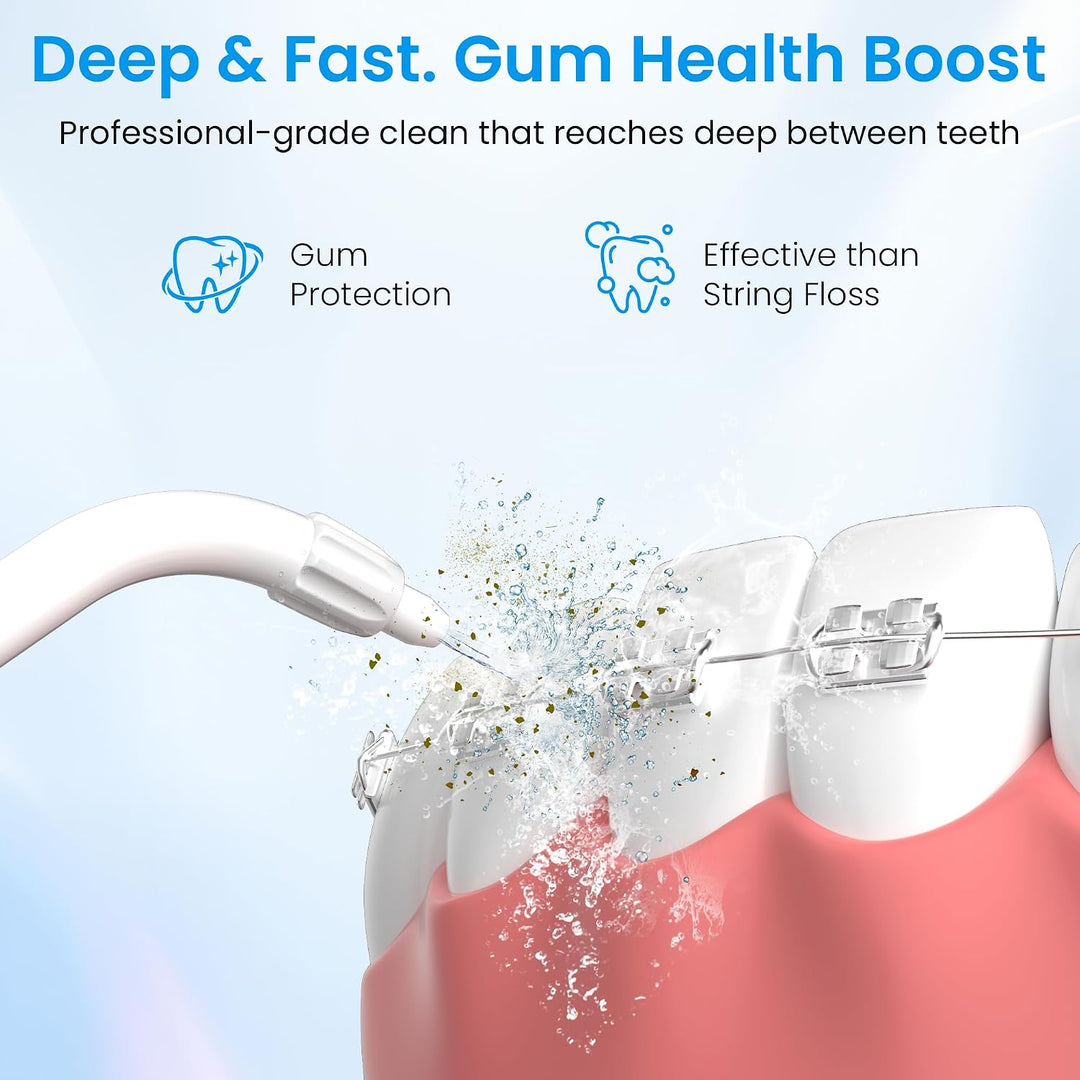 Irrigador dental inalámbrico para dientes, hilo dental en forma de...