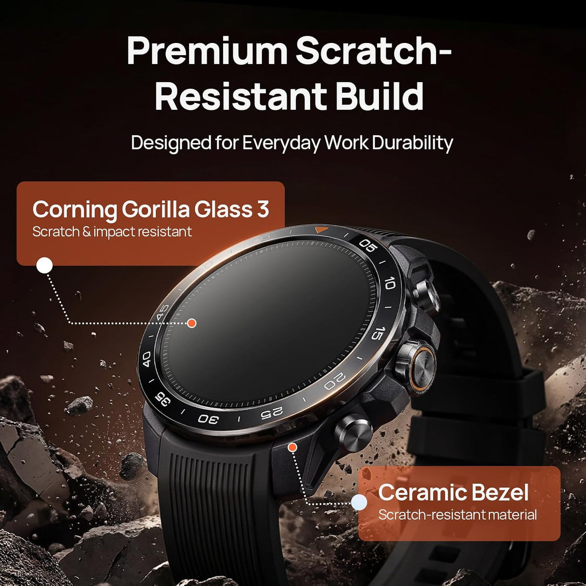 mibro GS Explorer S - Reloj inteligente resistente para hombre, bisel de