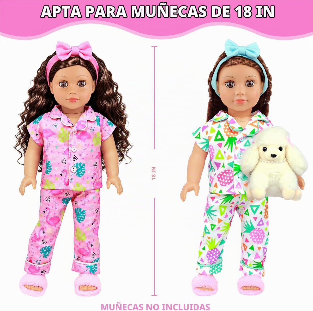 ZITA ELEMENT Ropa de muñeca de niña de 18 pulgadas, accesorios de fiesta de