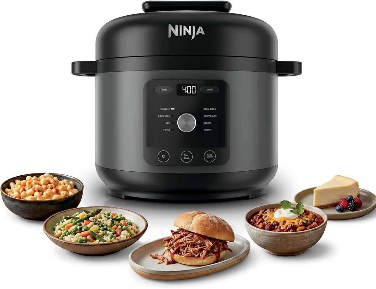 Ninja® HyperHeat™ PC201GY - Olla a presión 9 en 1, 6.5 cuartos de galón