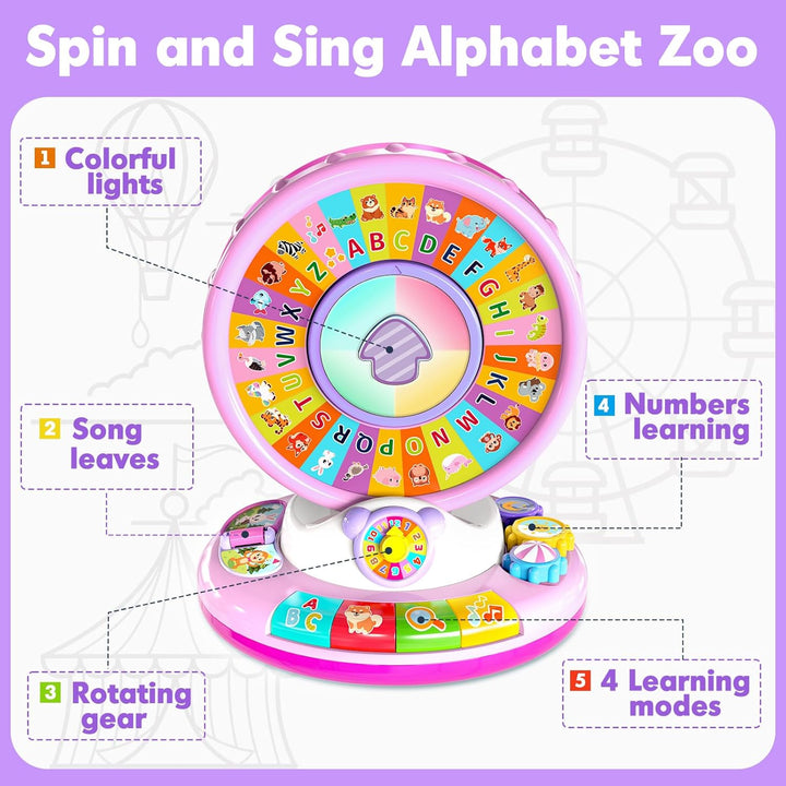 Juguetes para niños de 1, 2 y 3 años, niños y niñas, Alfabeto music...