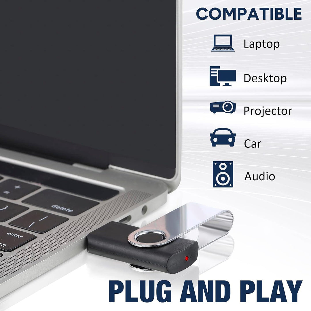 Paquete de 3 unidades flash USB de 128 GB con adaptador tipo C y ca...