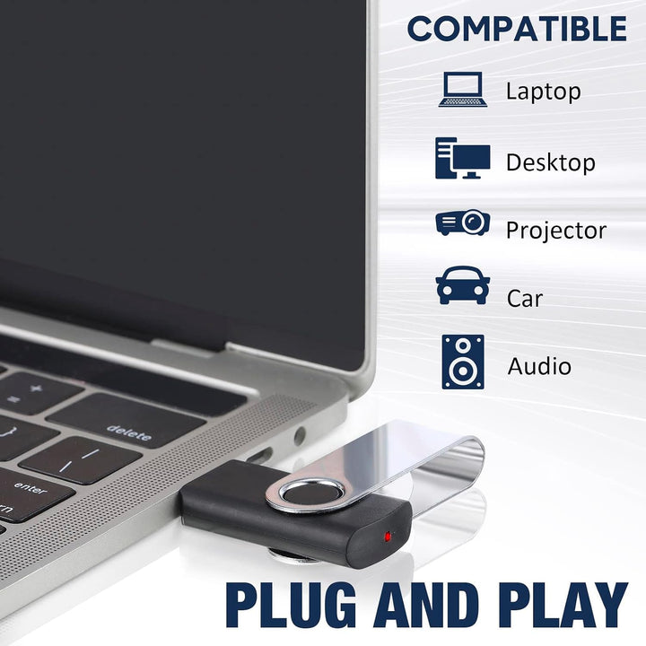 Paquete de 3 unidades flash USB de 128 GB con adaptador tipo C y ca...
