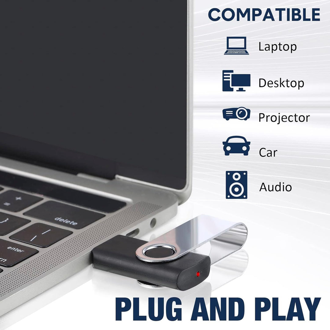 Paquete de 5 unidades de unidad flash USB de 64GB con adaptador tip...