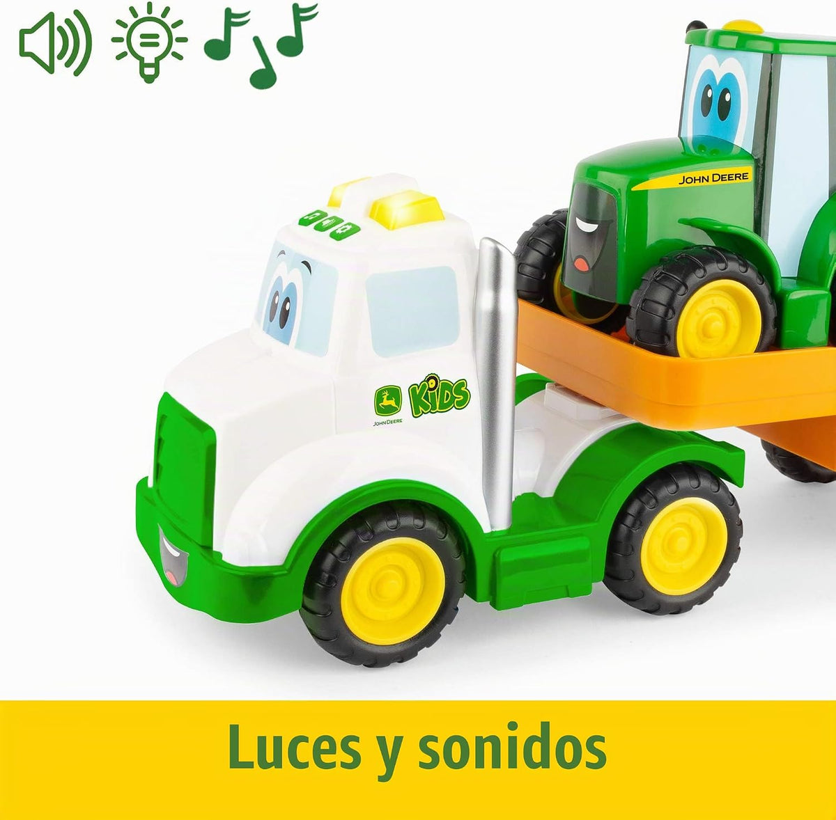 TOMY John Deere Farmin' Friends Hauling Set - Luces y sonidos