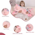 Peluche de unicornio rosa gigante lindo de 32 pulgadas