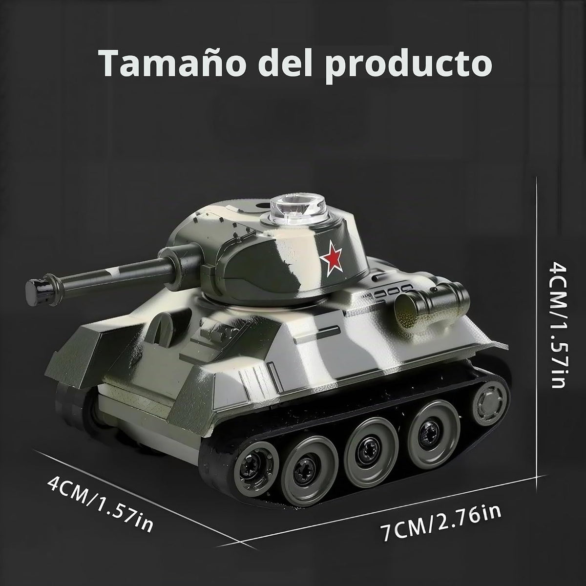 Mini WWII Gris Alemán Tigre RC Tanque Juguete 1/72 Escala Modelo Electrónico Radio Control Remoto Vehículo Tanque
