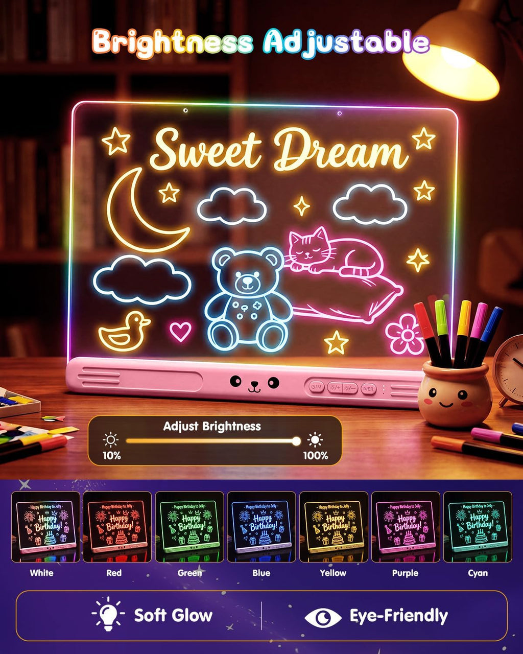 Borrar tablero de dibujo LED: 0 residuos fácil de limpiar