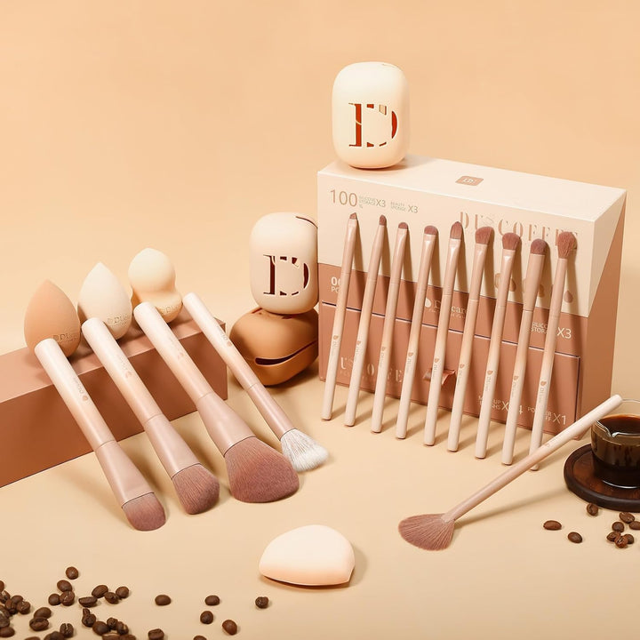 DUcare Juego de regalo de maquillaje de 21 piezas, con 14 brochas d...