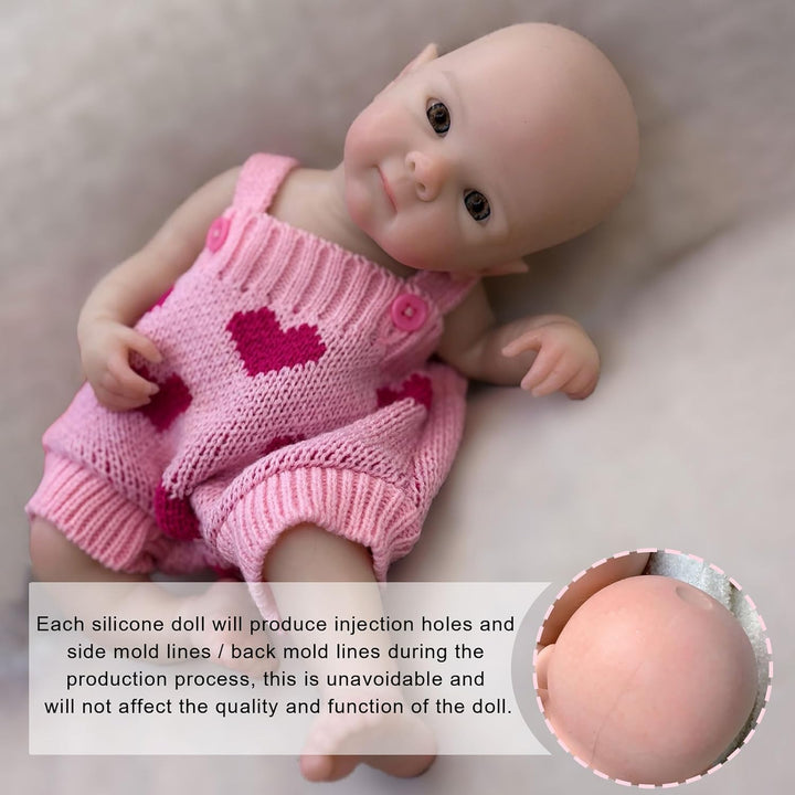Gileutay Muñeca reborn de bebé de 12 pulgadas, de silicona completa...