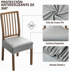 Fundas de asiento impermeables para sillas de comedor, paquete de