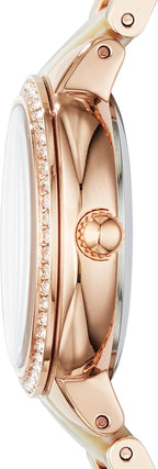 Reloj para mujer Fossil, Virginia Quartz de acero inoxidable con tres manecillas